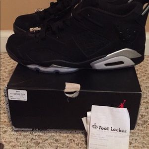 Air Jordan retro 6 low black/metallic silver